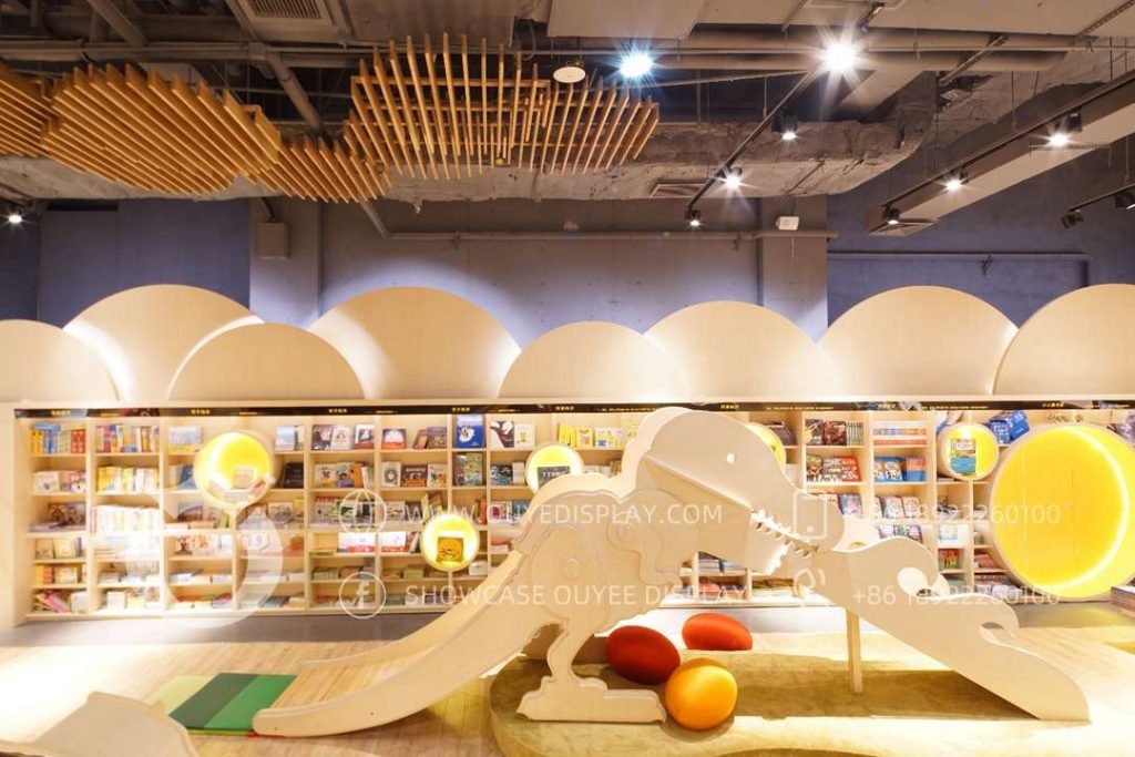 Modern Library Kids Library Furniture Wooden Library Bookshelf