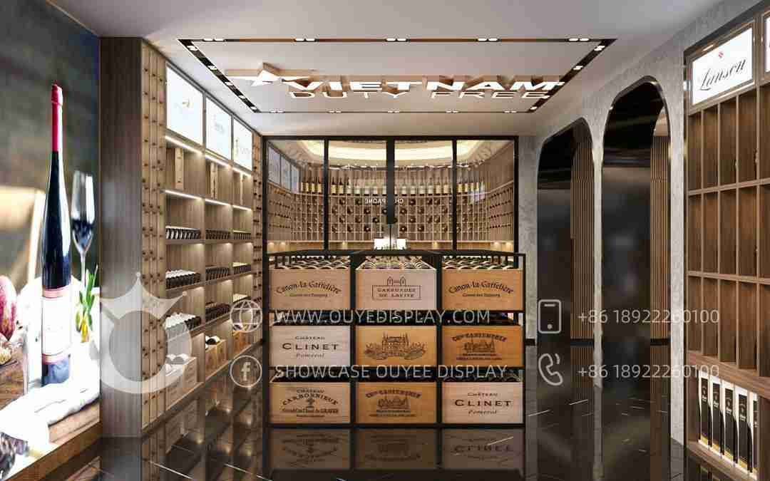 Wooden Wine Rack Wall Mounted Liquor Bottle Display Stand