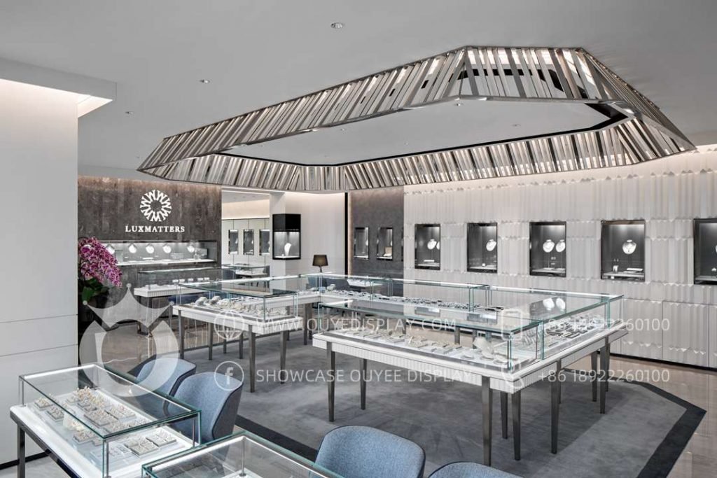 Professional Fixtures for Retail Jewelry Showcase Store Display Sets
