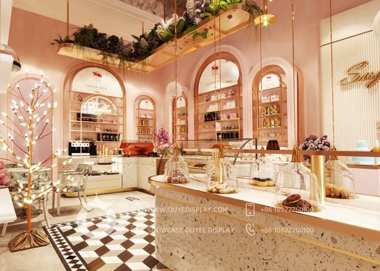 Candy Shop Interior Design Pastry Glass Showcase Sweet Shop