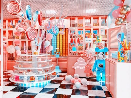 Chocolate shop interior layout design