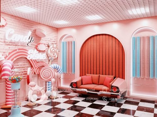 Chocolate shop interior layout design