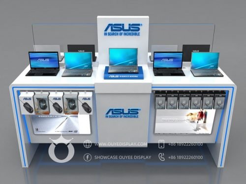 Small Local Computer Store Layout Customized Mobile Computer Shop Decoration Counter Design