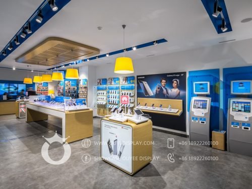 Design d'intérieur de magasin de téléphonie mobile