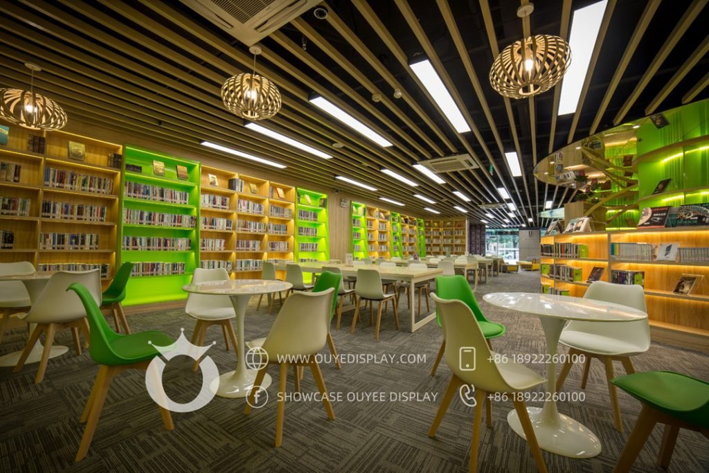 Book Rack In Library Open Bookcases and Bookshelves for Library with High quanlity