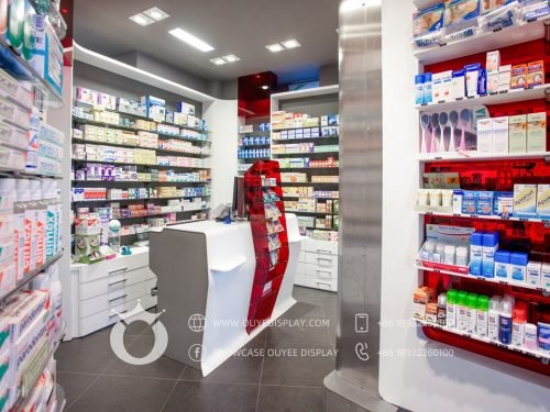 pharmacy display showcase design