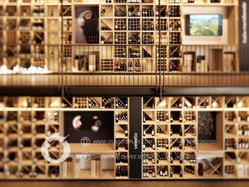 wine bottle metal display rack