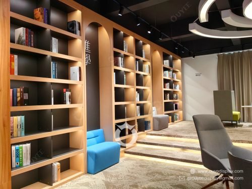 book rack display library modern design