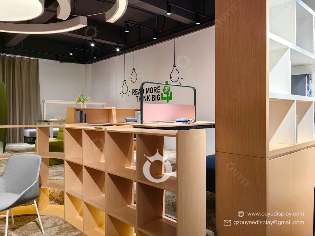 book rack display library modern design