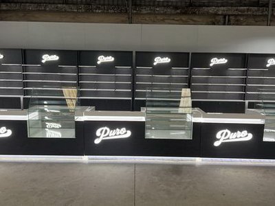 dispensary display case