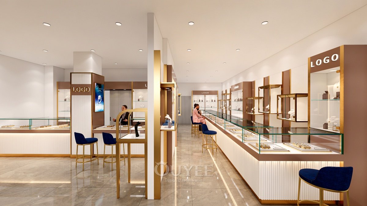 modern-glass-counter-gold-frame-jewelry-display-showcase-09