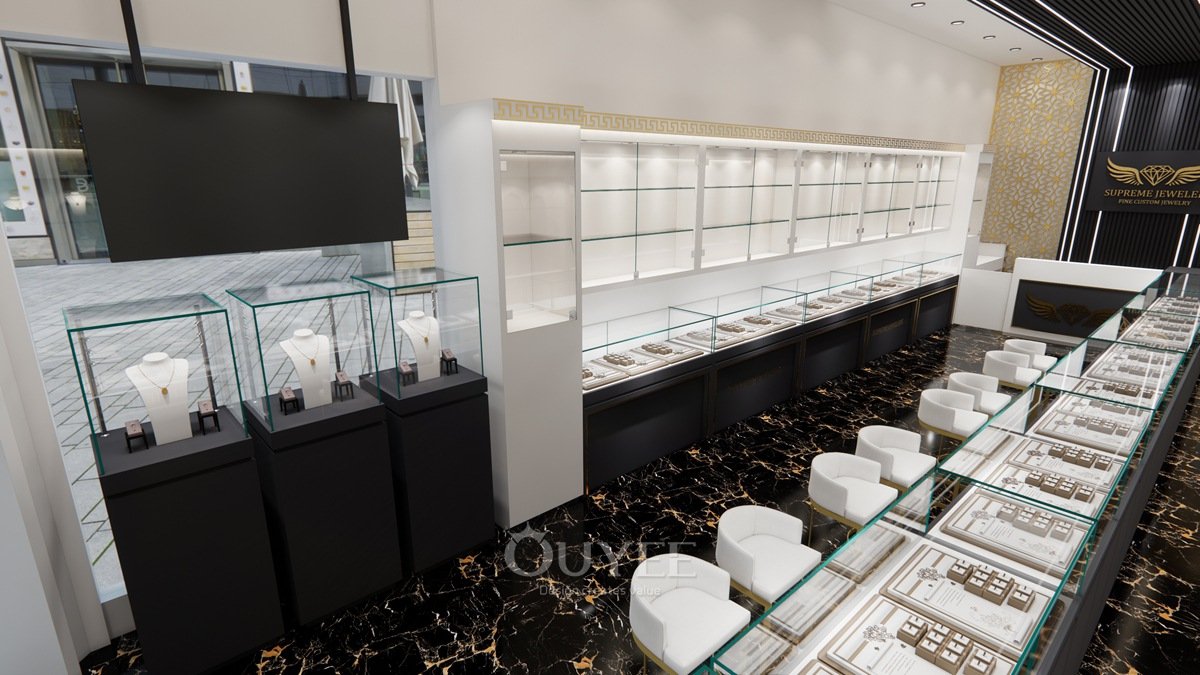 luxury-glass-white-jewelry-display-case-modern-design