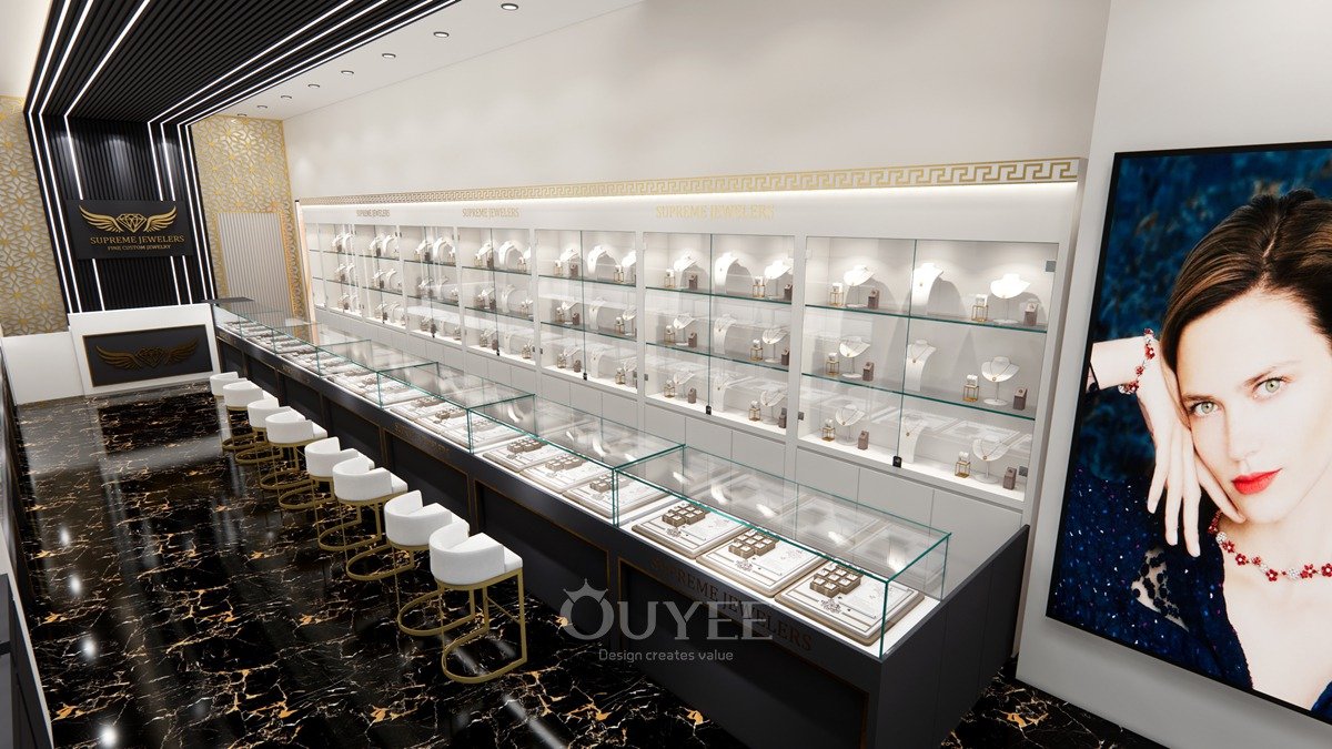 luxury-glass-white-jewelry-display-case-modern-design