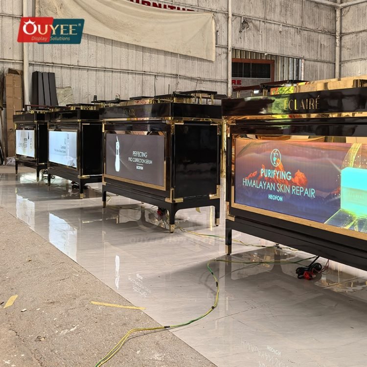 Front Counter Screen Black Digital Front Retail Counter Display Stand | Custom Display Stand ...