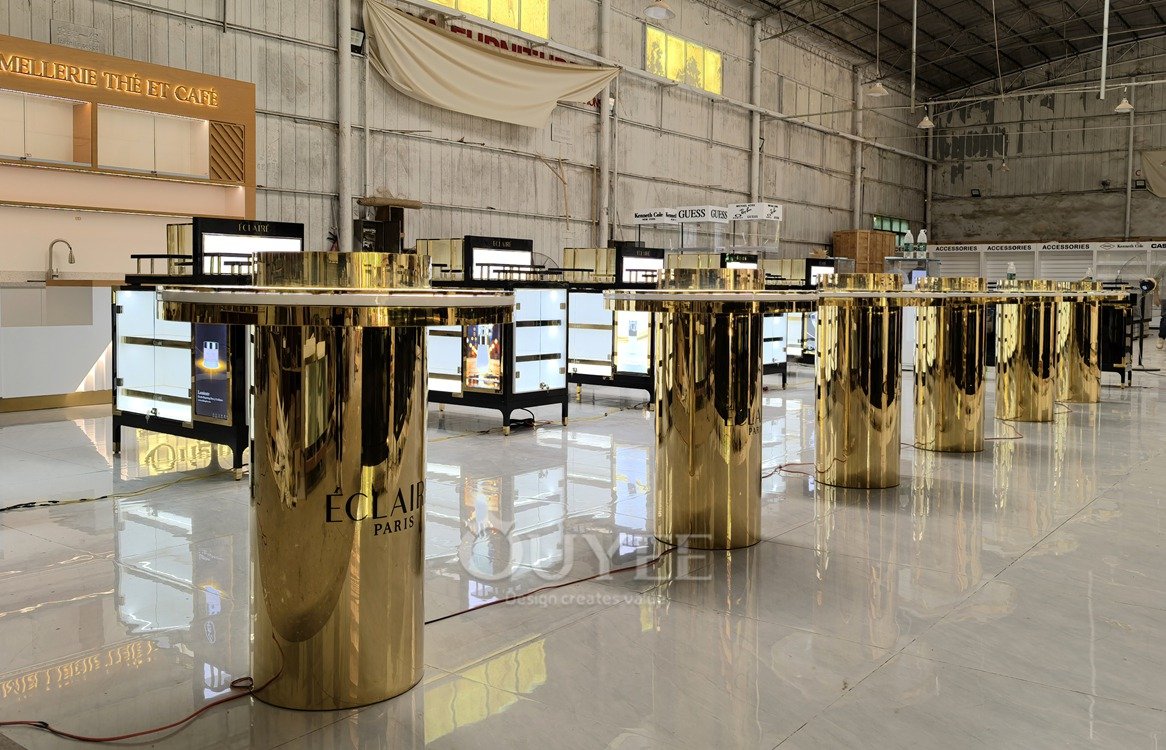 Black Digital Front Retail Counter Display Stand 05