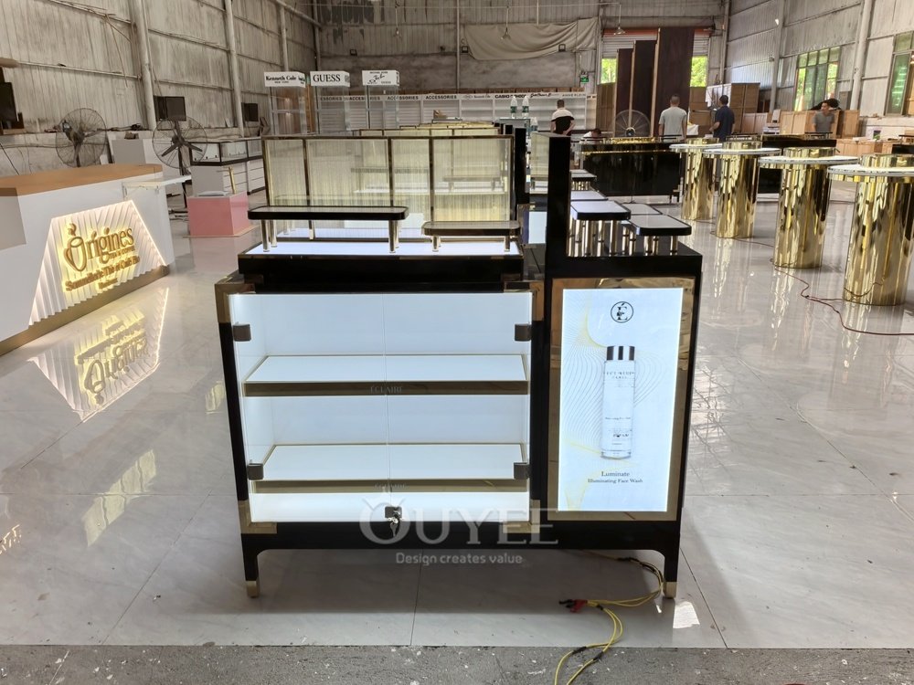 Black Digital Front Retail Counter Display Stand 07