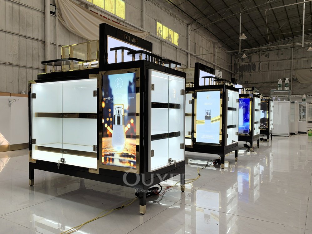 Black Digital Front Retail Counter Display Stand 08