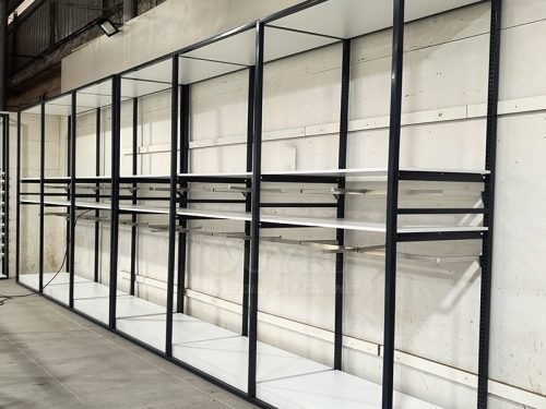 Black Framed Modular Wall Display Rack 01