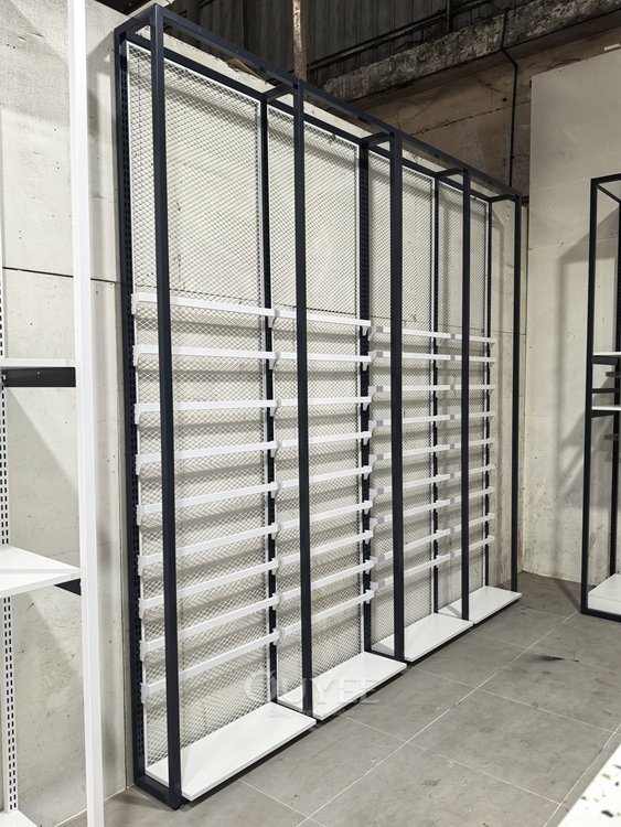 Black Framed Modular Wall Display Rack 03