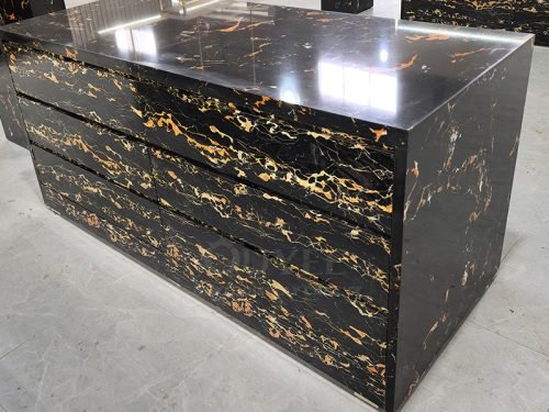 Black Marble Retail Counter Display Stand 01