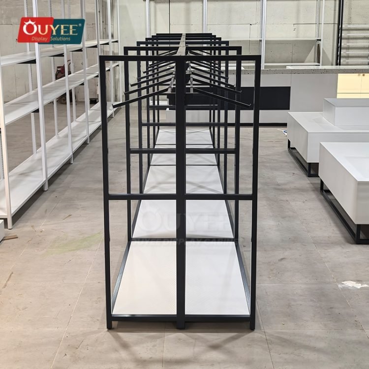 Metal Mesh Rack Small Black Metal Mesh Wall Display Rack System | Custom Display Rack ...