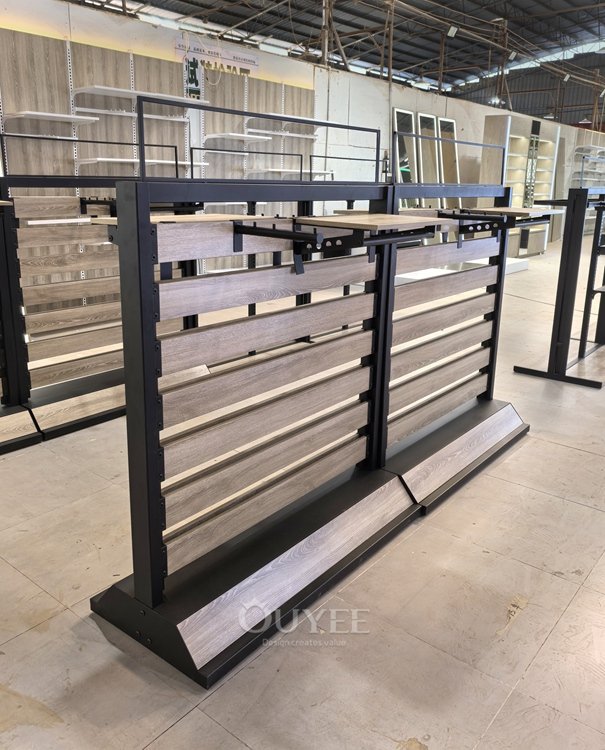 Black Tiered Island Display Rack Set 03