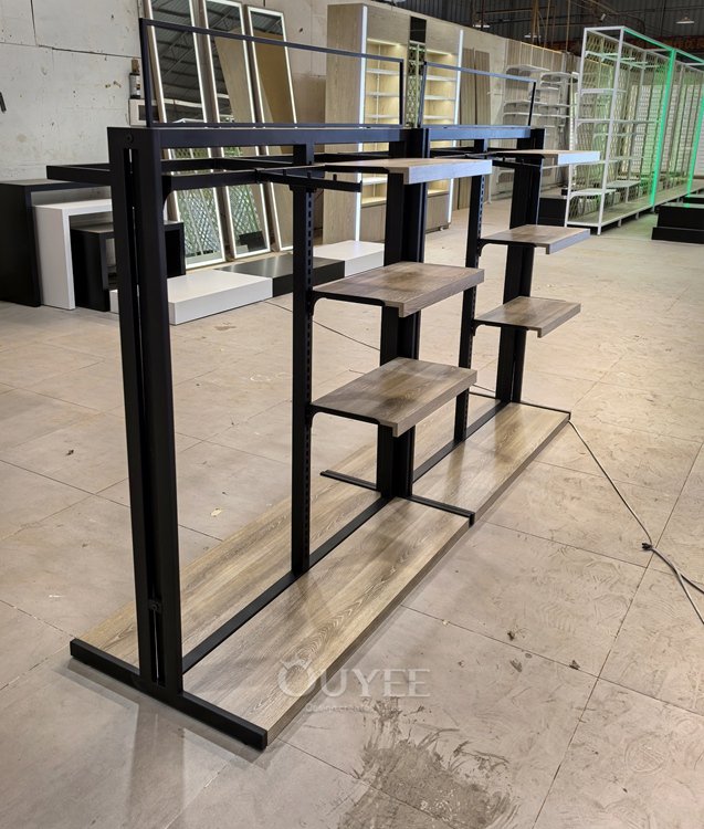 Black Tiered Island Display Rack Set 05
