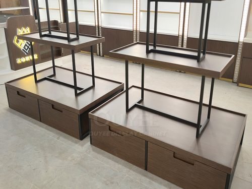 Brown and Black Tiered Table Display Stand Set 01