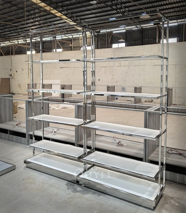 Chrome Modular Apparel Display Rack System 02