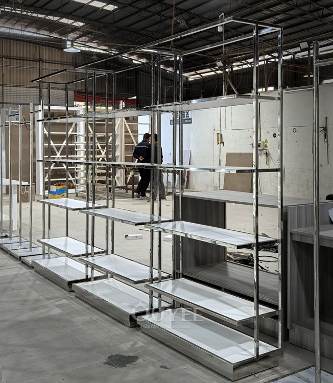 Chrome Modular Apparel Display Rack System 05