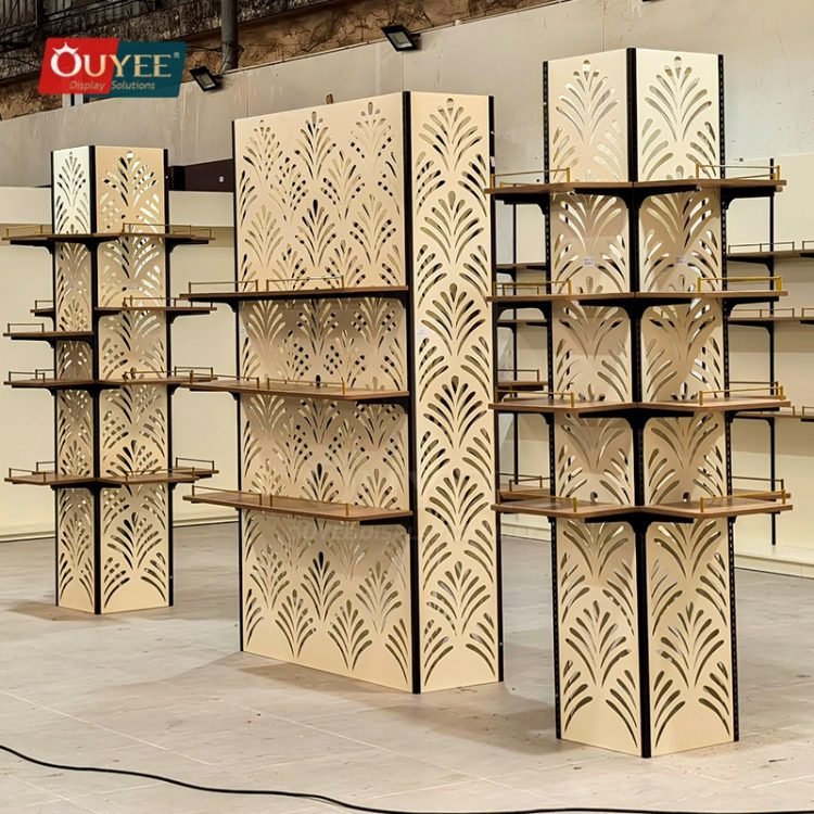Decorative Display Rack Decorative Cream Feature Wall Display Rack | Custom Display Rack ...
