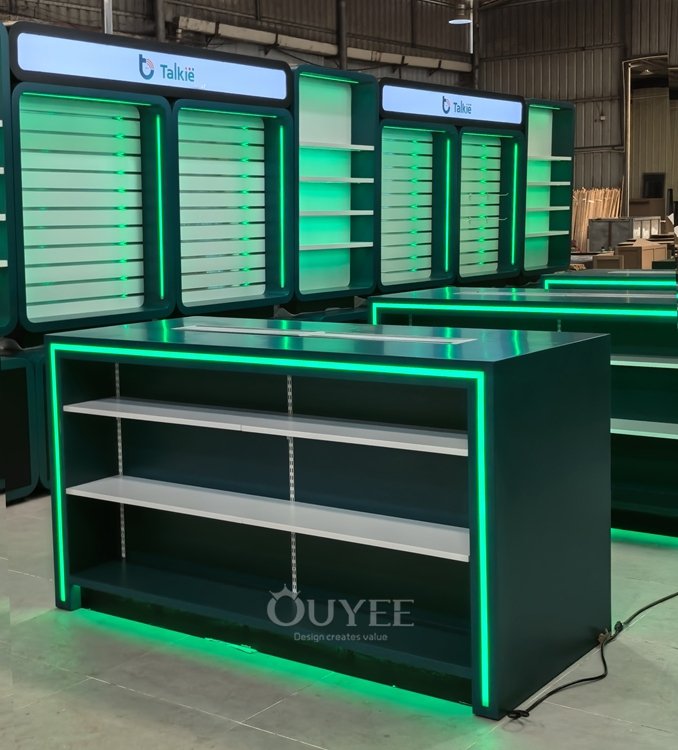 Green LED Cash Wrap Display Stand 01
