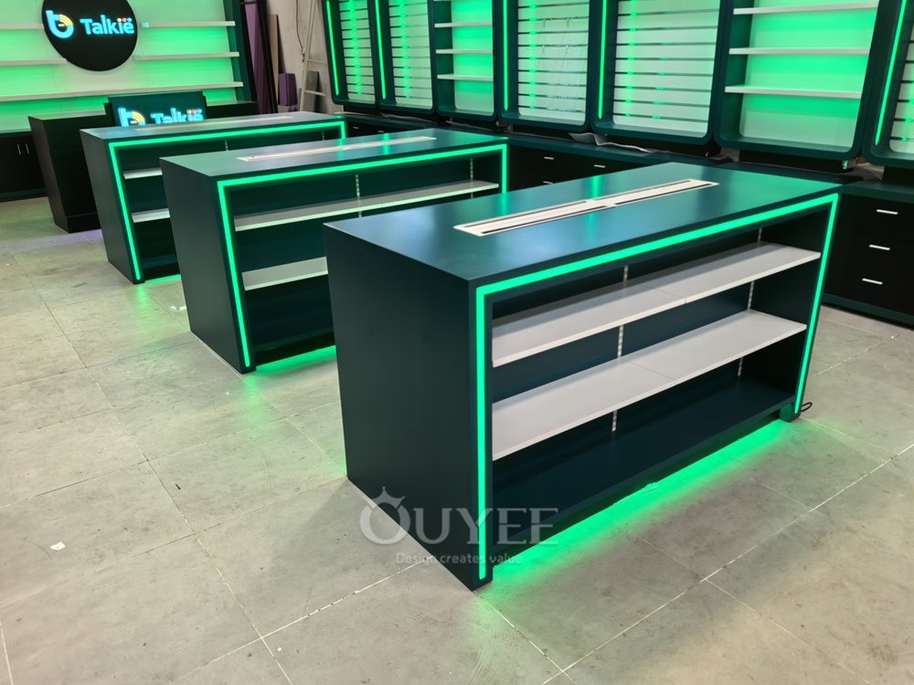 Green LED Cash Wrap Display Stand 07