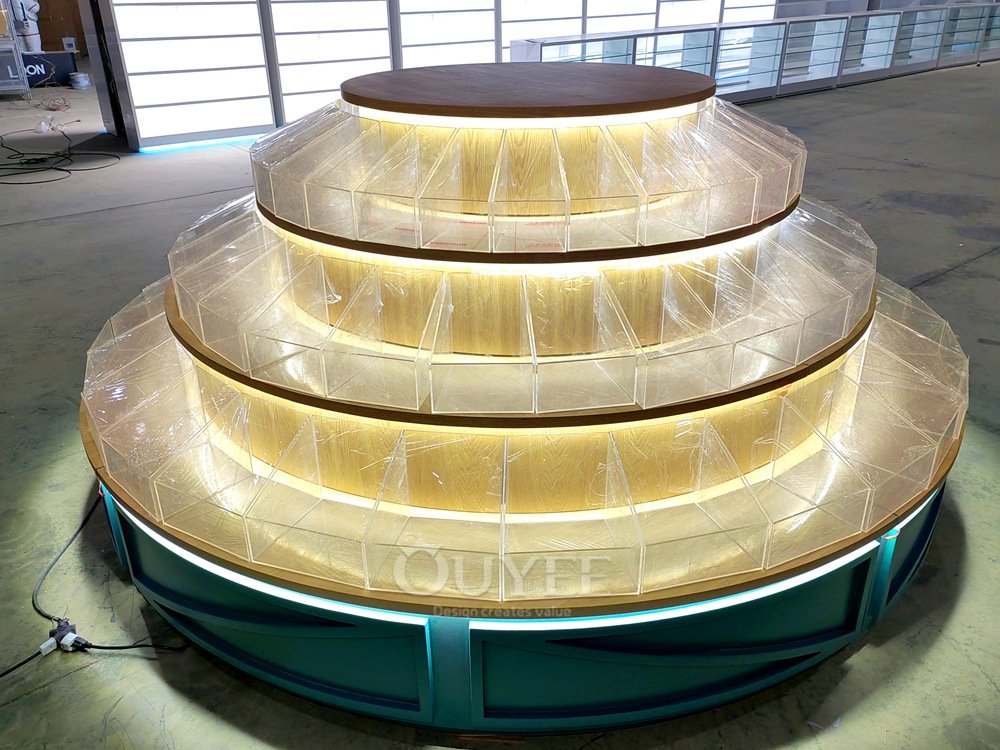 LED Round Tiered Promotional Display Stand 02