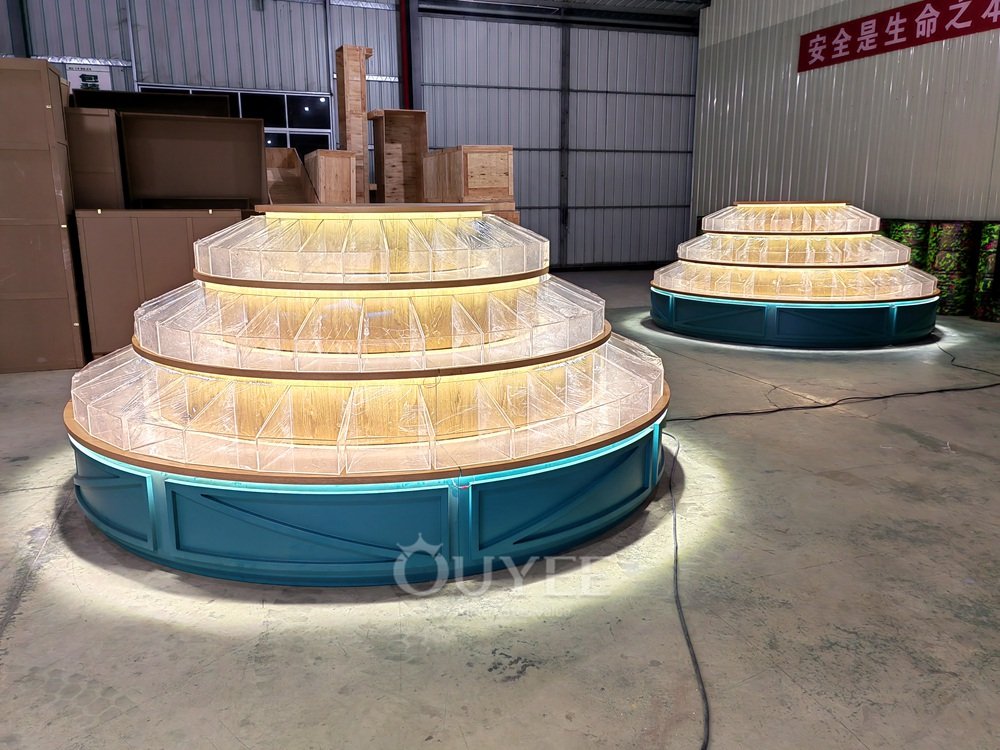 LED Round Tiered Promotional Display Stand 03