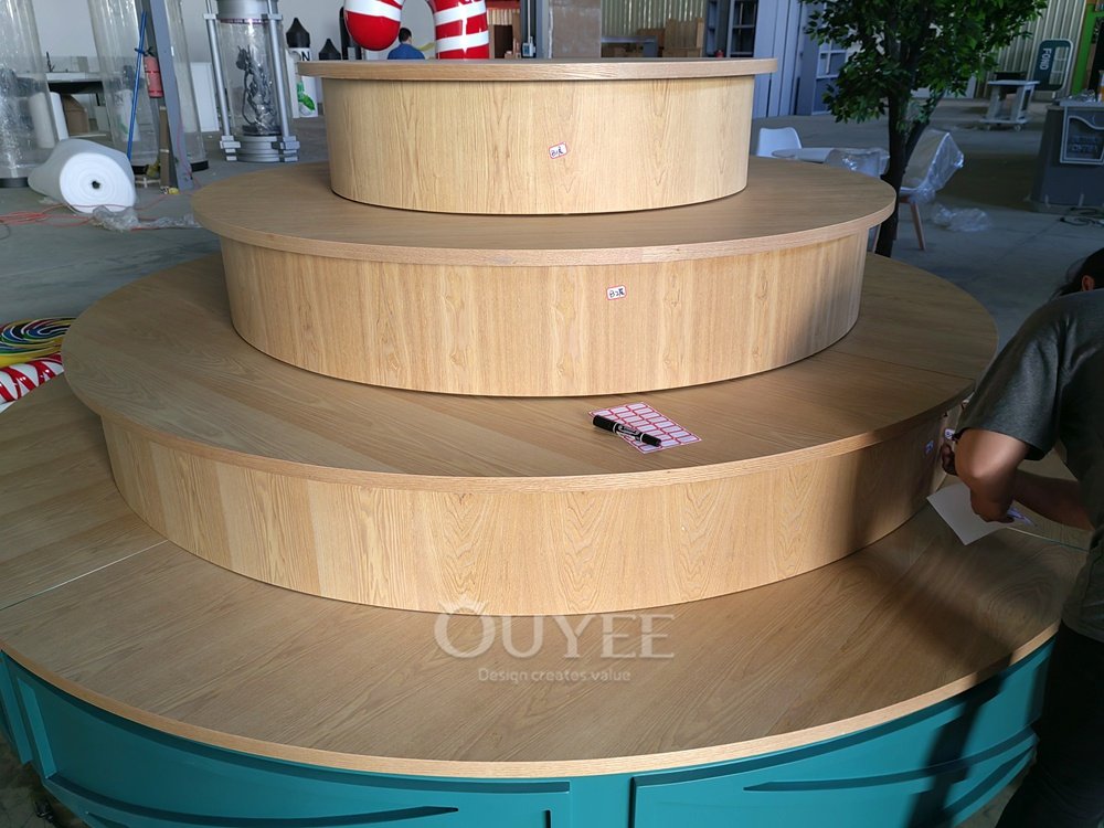 LED Round Tiered Promotional Display Stand 06