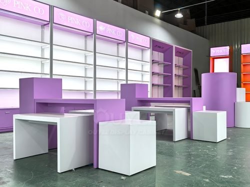 Lilac Modular Cosmetics Display Stand Set 01