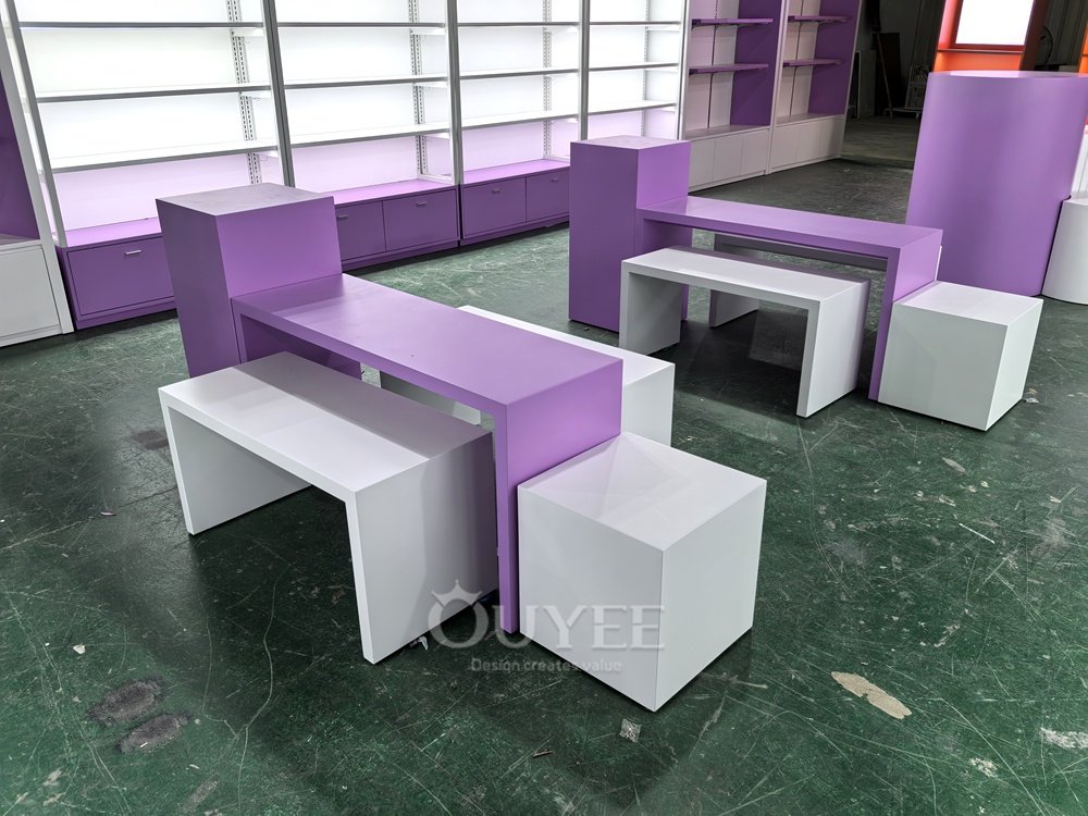 Lilac Modular Cosmetics Display Stand Set 03