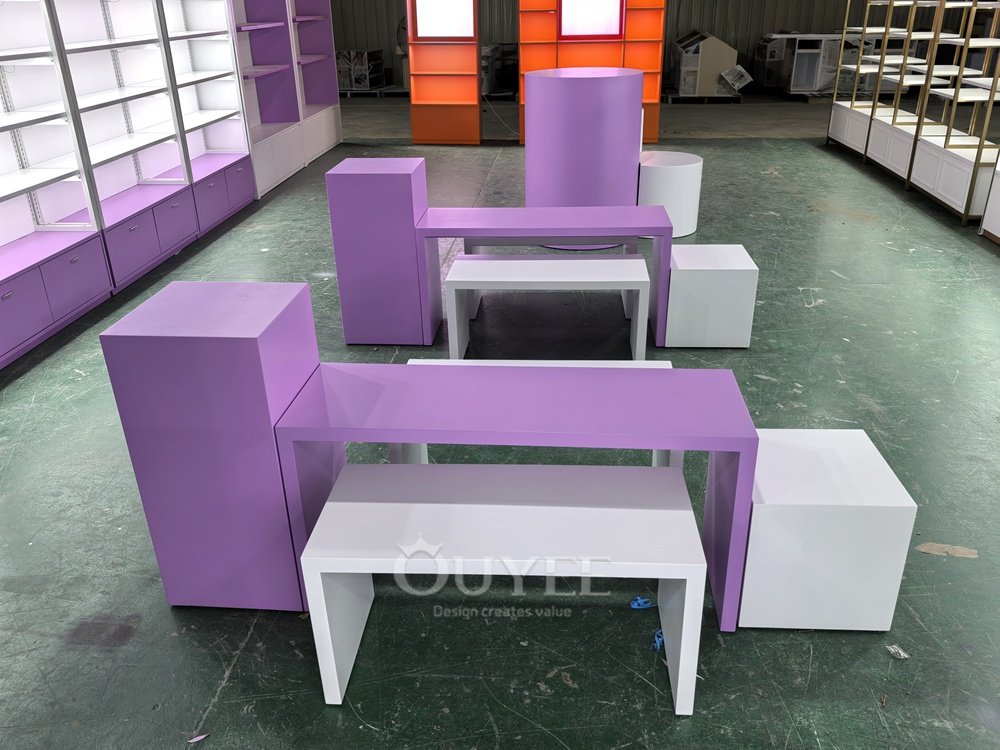 Lilac Modular Cosmetics Display Stand Set 04