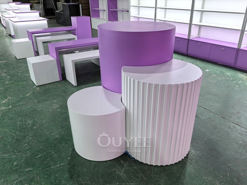 Lilac Modular Cosmetics Display Stand Set 05
