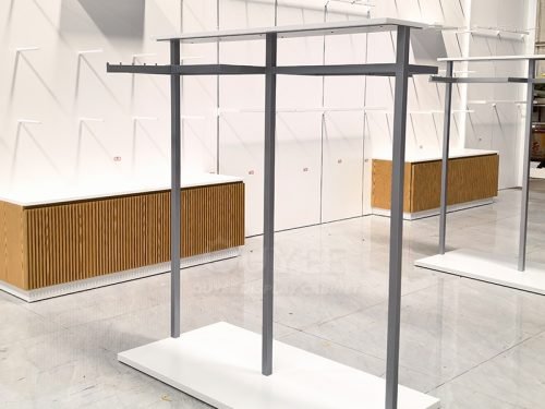 Minimalist Apparel Rail Display Rack Set 01