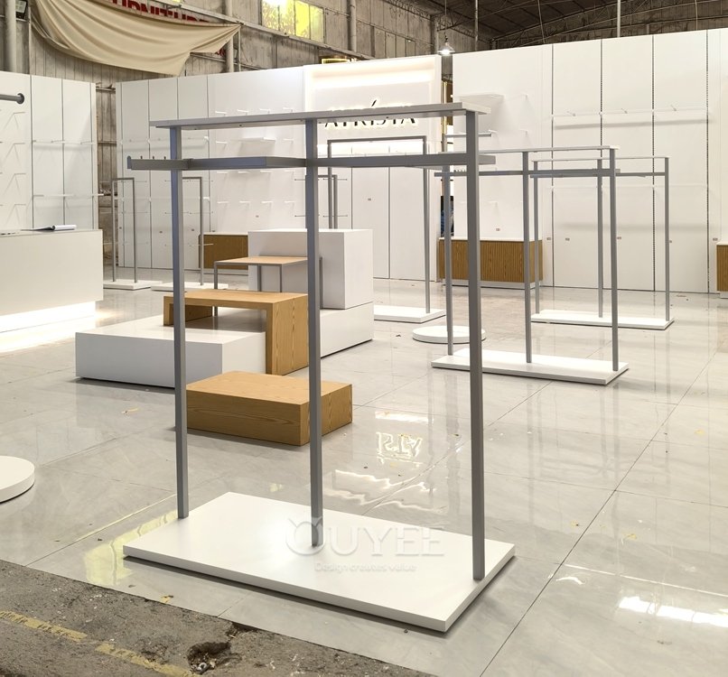 Minimalist Apparel Rail Display Rack Set 02