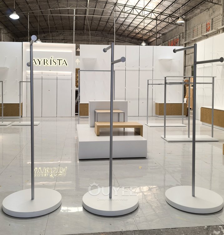 Minimalist Apparel Rail Display Rack Set 04