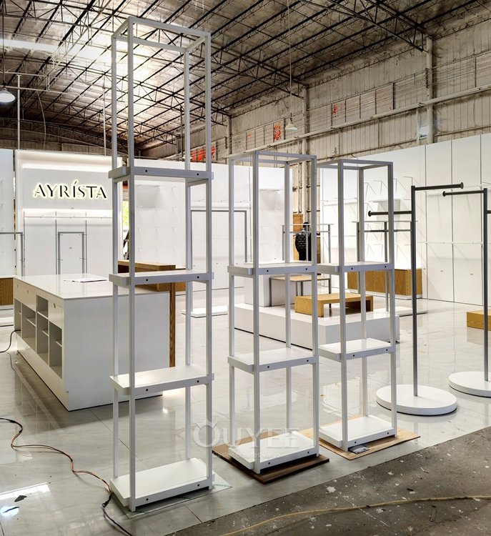 Minimalist Apparel Rail Display Rack Set 05