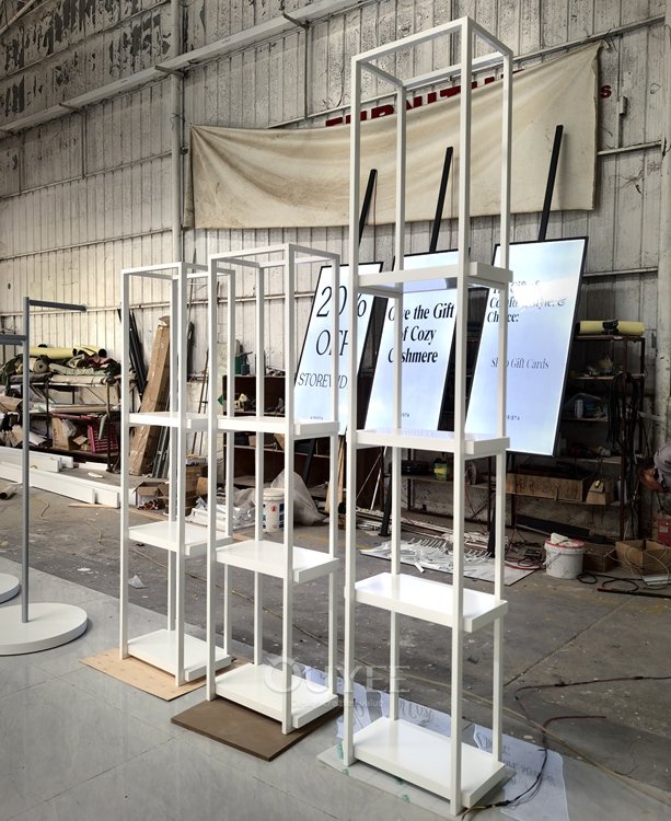 Minimalist Apparel Rail Display Rack Set 06