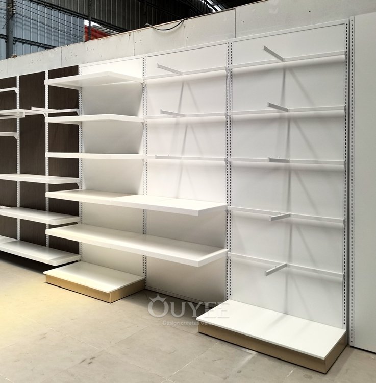 Minimalist White Wall Display Rack System 01