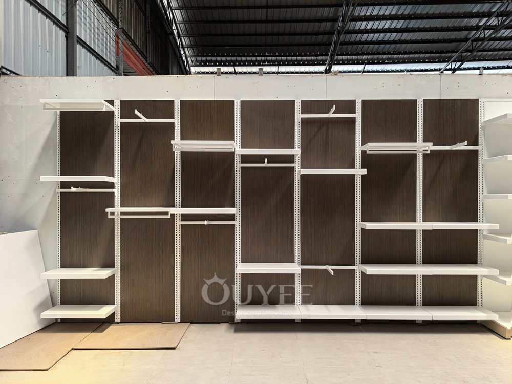 Minimalist White Wall Display Rack System 02