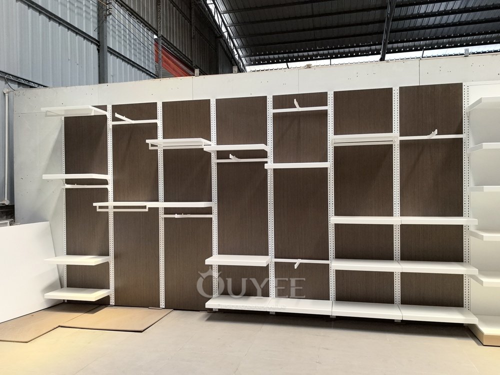 Minimalist White Wall Display Rack System 03