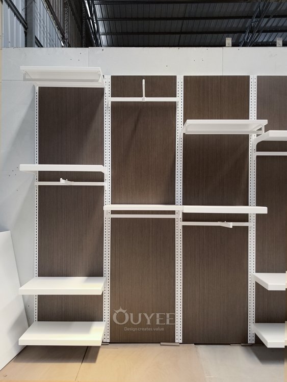 Minimalist White Wall Display Rack System 04