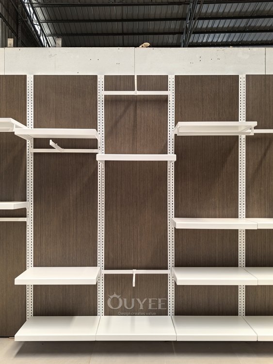 Minimalist White Wall Display Rack System 05